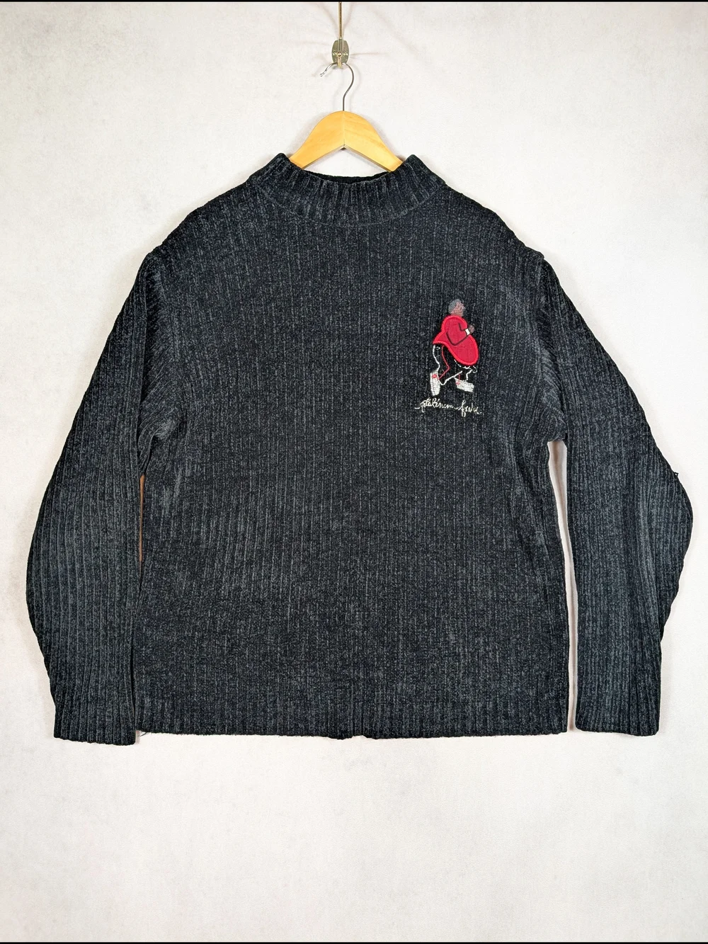 Platinum Fubu Fat Albert Mock Neck Sweater Men's Size 3XL Ribbed Pullover